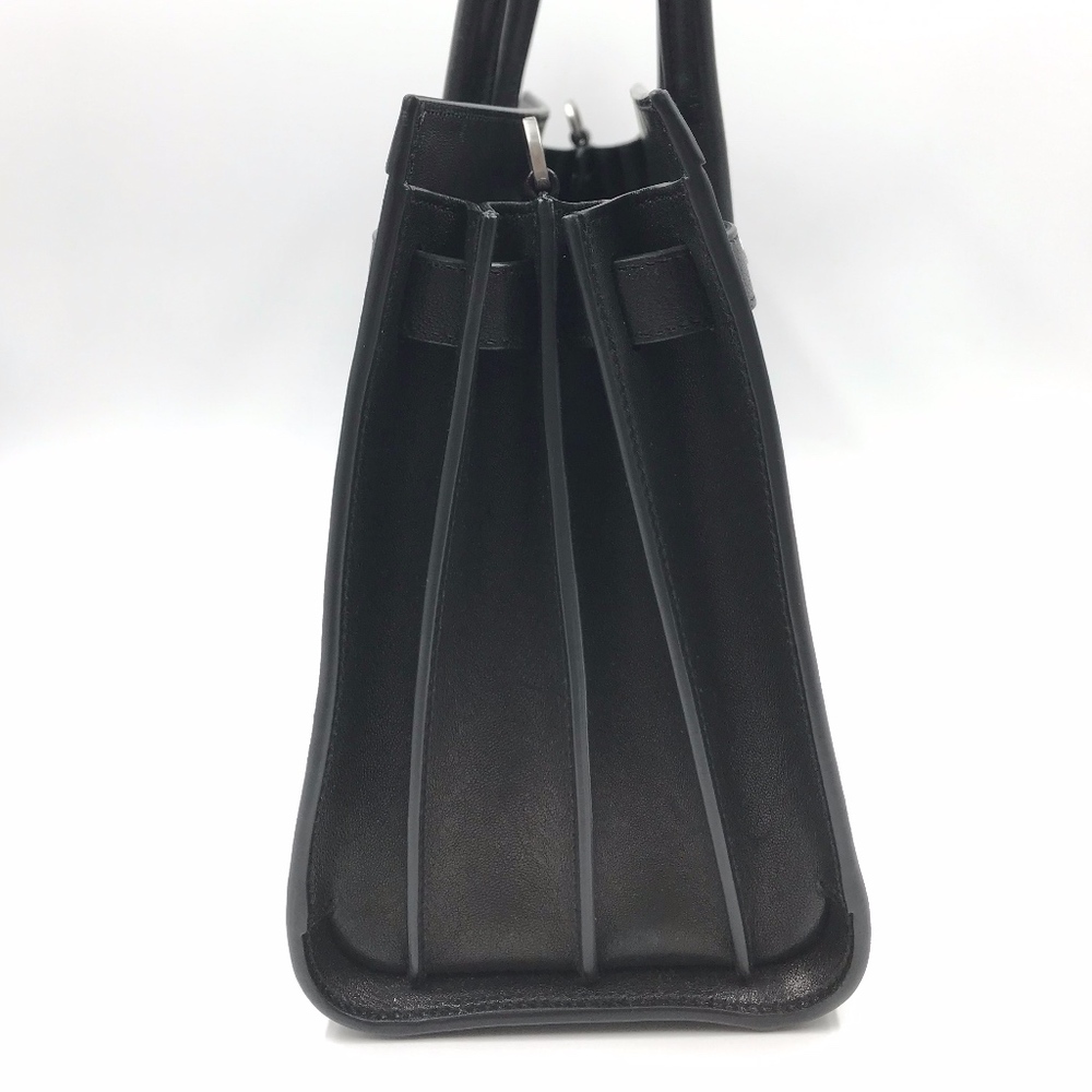 Saint Laurent Black and White Bandana-Print Leather Sac de Jour Crossbody Bag - Picture 3 of 7